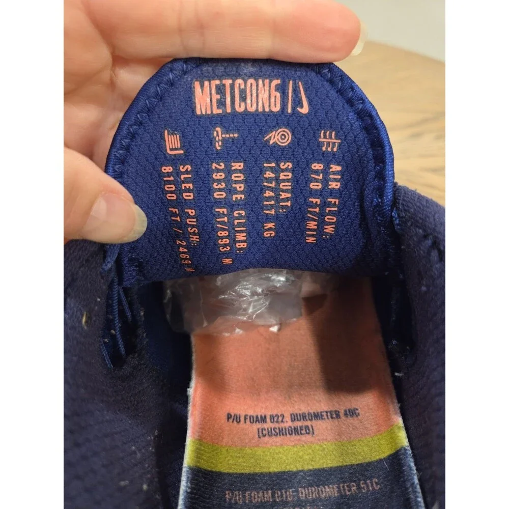 Nike Metcon 6 Mens 11 Royal Blue Bright Mango CrossFit Training weightlifting